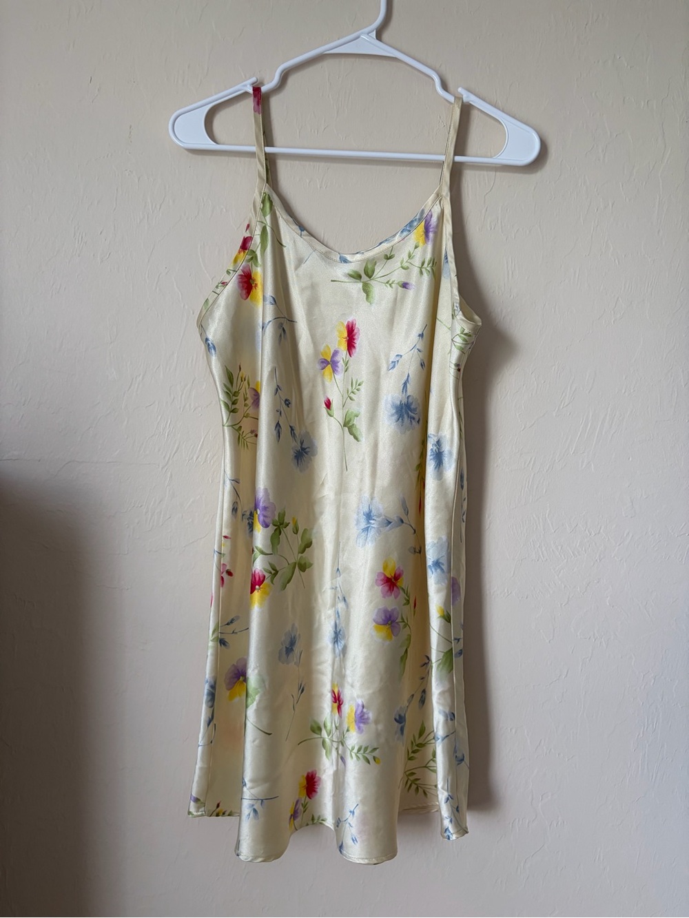 Gilligan & O'Malley Cream Floral Satin Slip